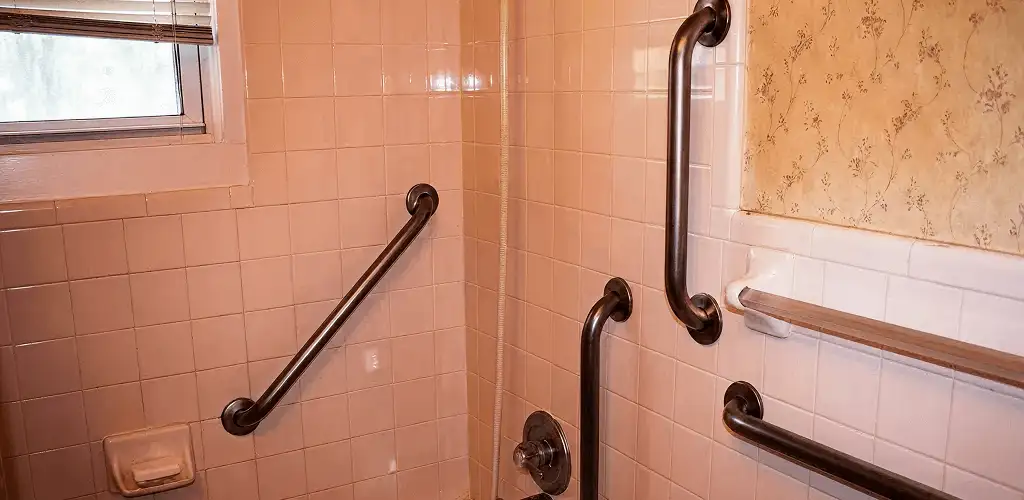 Shower grab bar installation for bathroom safety and accessibility in Columbia, MO