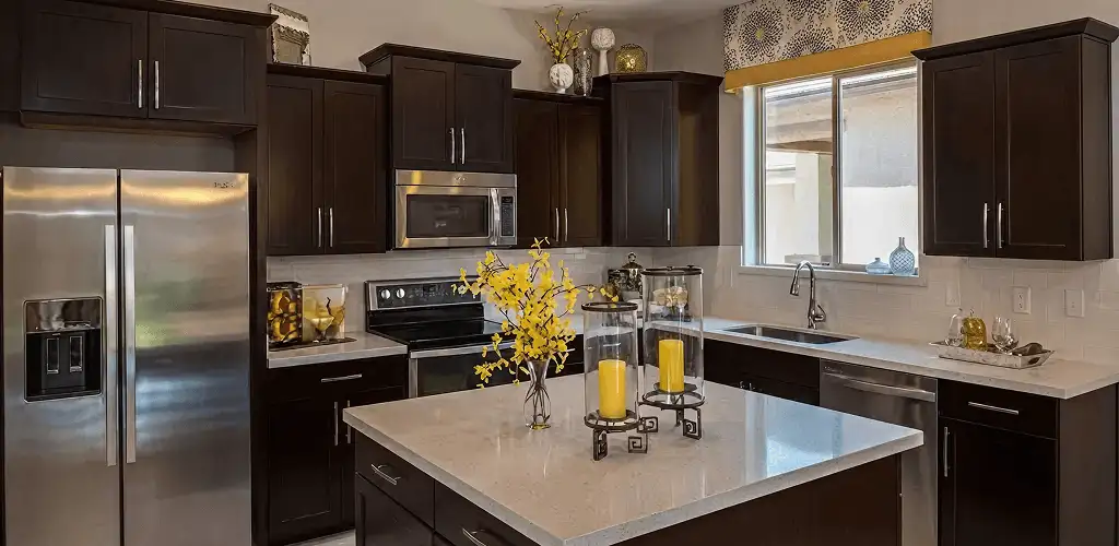 Cabinet painting results with freshly painted kitchen cabinets in Columbia, MO