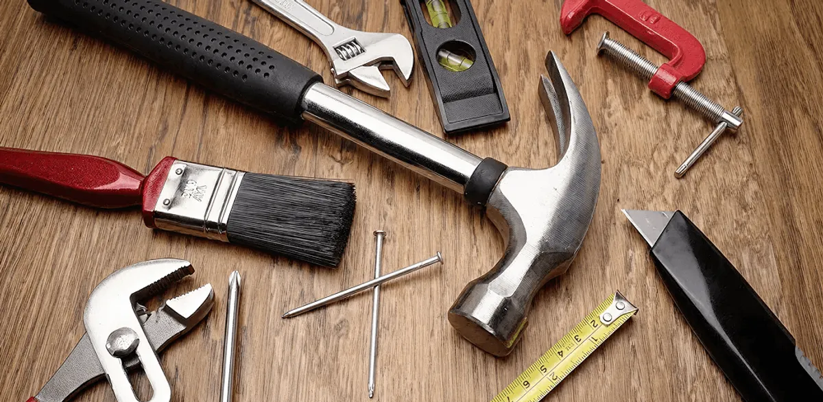 Handyman tools laid out for home repair and maintenance work in Columbia, MO