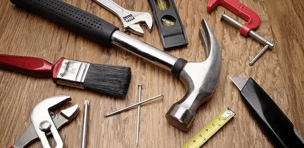 Handyman tools laid out for home repair and maintenance work in Columbia, MO